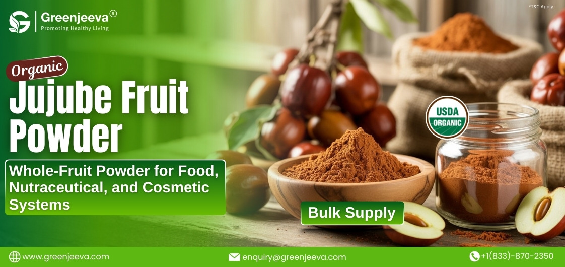 Is Organic Jujube Fruit Powder Suitable for Nutraceutical Food and Cosmetic Applications